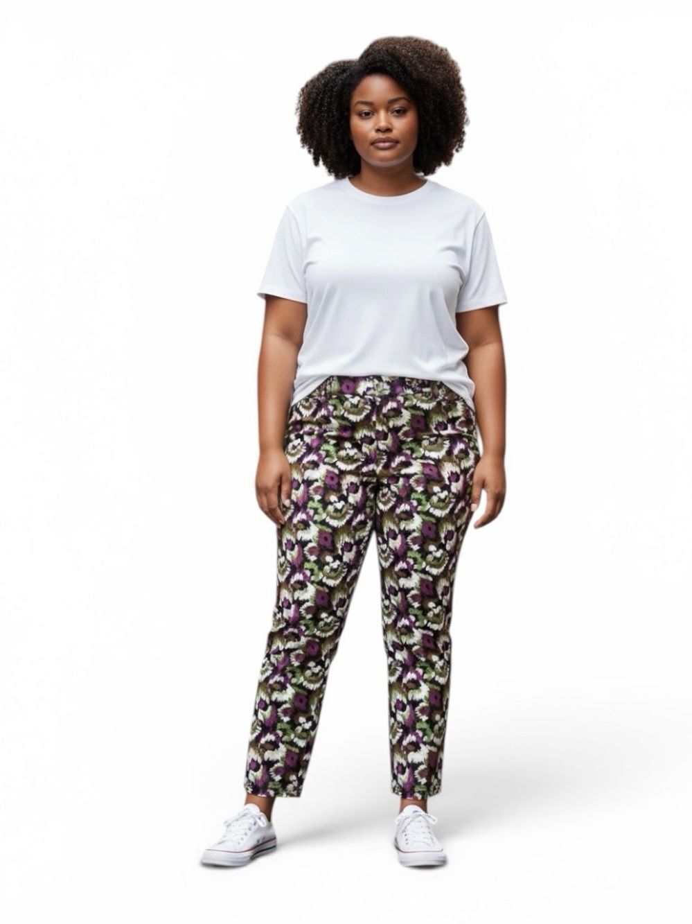 Printed Skinny Jeggings Size: 1X